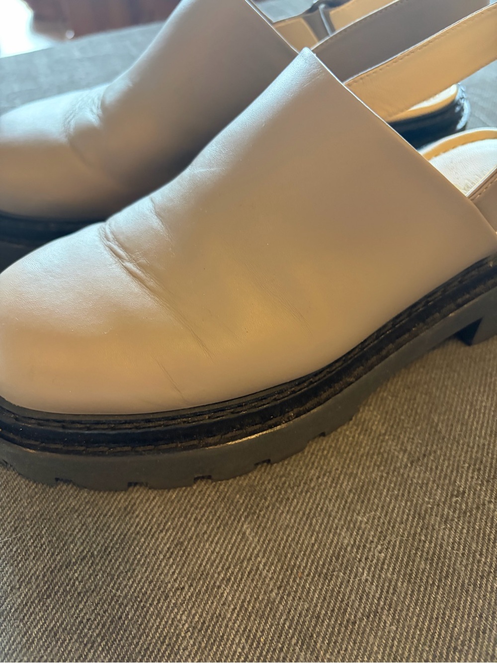 Poppy Barley Lug Mule Taupe - Picture 3 of 5